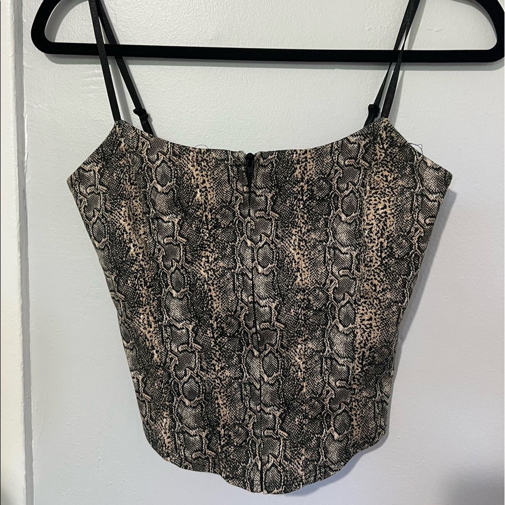 Snakeskin pattern- vintage Bebe corset